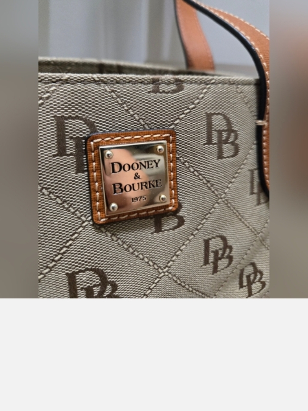 Dooney & Bourke Neutral Logo Tote Bag